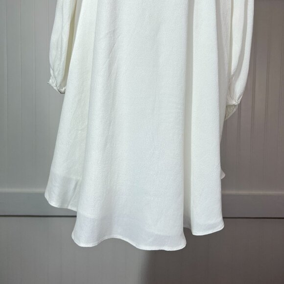 Lovers + Friends White Cold Shoulder Mini Dress Flowy Halter Neck Casual Summer - Picture 13 of 14